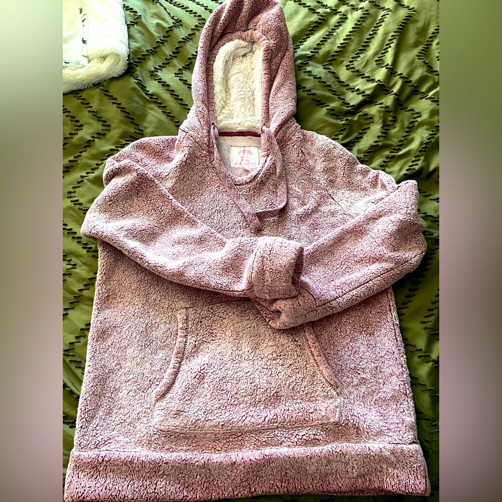 Cozy Purple Sherpa Lined Pullover Hoodie
